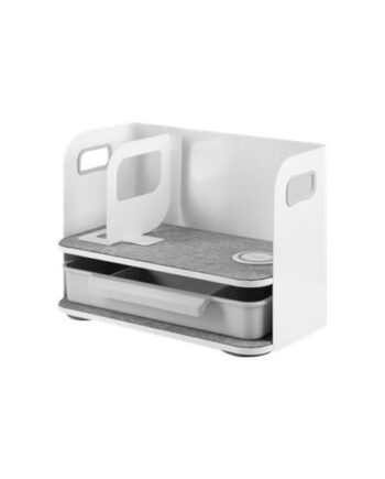 Digitus Da-90442 Skrivebordsorganisator Stål  Filt Grå  Hvid