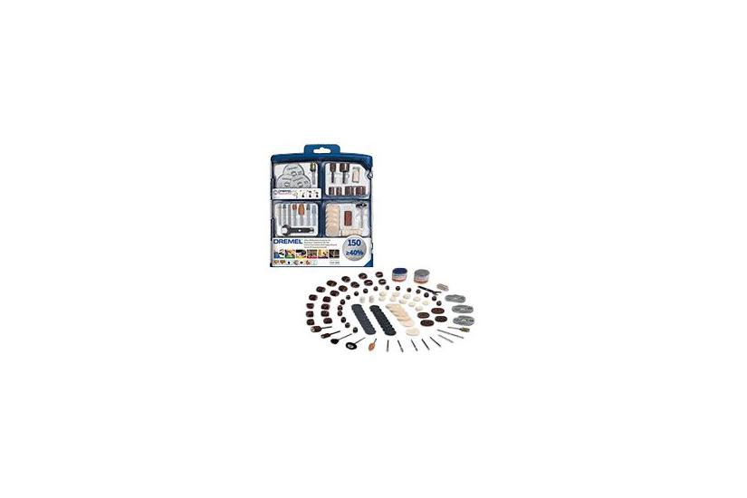 Dremel Multipurpose 723 Tilbehørssæt Til Roterende Værktøj For Plastik Plademetal Krydsfiner Blødtræ Hardwood Kobber Blødt Metal 150 Stykker