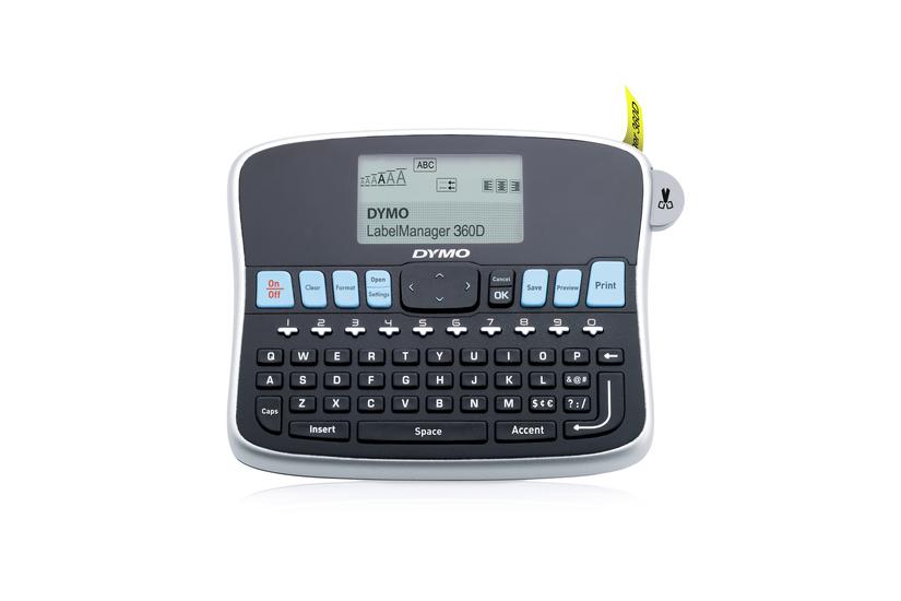 Dymo Labelmanager 360d Etiketprinter Termisk Overførsel 180 180 Dpi 12 Mm Sek Ledningsført D1 Qwerty