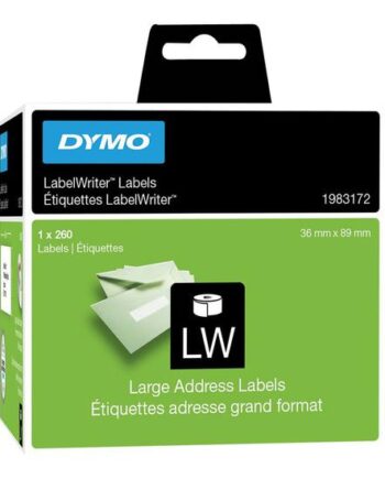 Dymo Labelwriter Large Adresseetiketter 260 Etikette    89   36 Mm