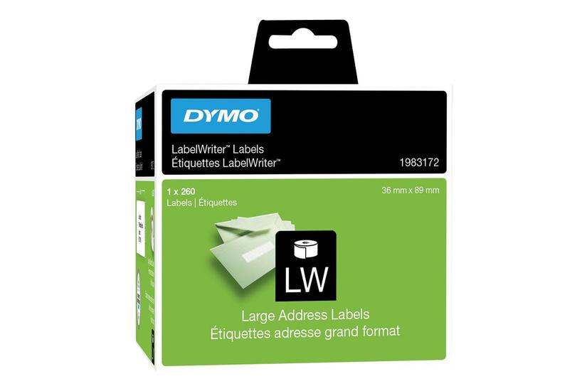 Dymo Labelwriter Large Adresseetiketter 260 Etikette 89 36 Mm