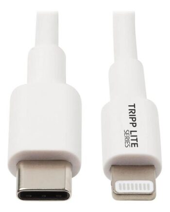 Eaton Tripp Lite Series Usb-  To Lightning Sync Charge Cable       Mfi Certified  White    Ft          Usb-kabel 24 Pin Usb-  Til Lightning 90 Cm