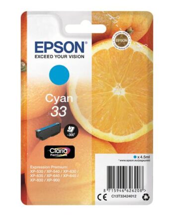 Epson 33 Cyan Original Blækpatron