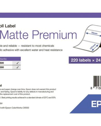 Epson Premium Pressestempel Skæreetikette Mat 5280 Etikette    76   127 Mm