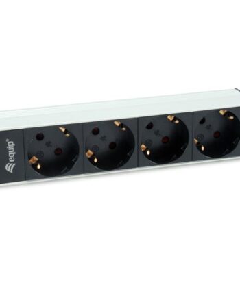 Equip 333311 Strømforsyningsenhed  Pdu    Ac Stikkontakt Er  1u Sort  Sølv