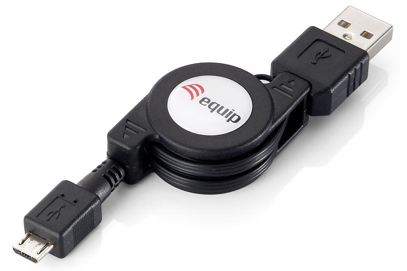 Equip 128595 Usb-kabel Usb Usb Micro-usb Sort