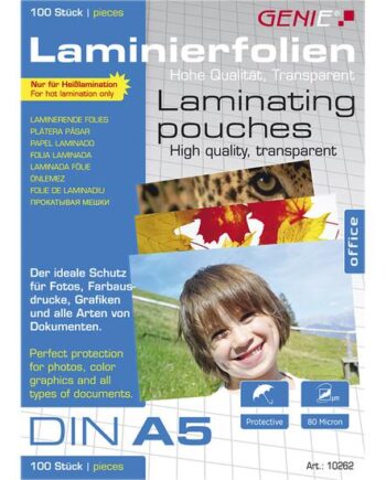 Genie Laminiertaschen 100 A5 Folien