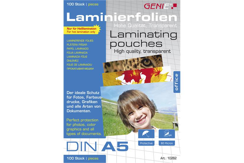 Genie Laminiertaschen 100 A5 Folien
