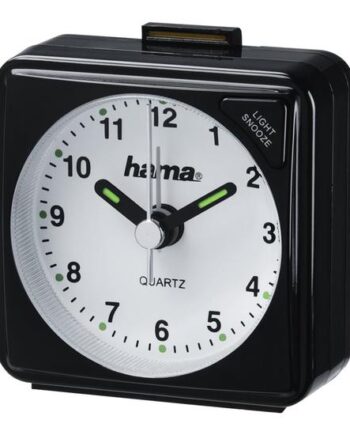 Hama A50 Travel Alarmur Kvadratisk Kvarts Desktop Sort