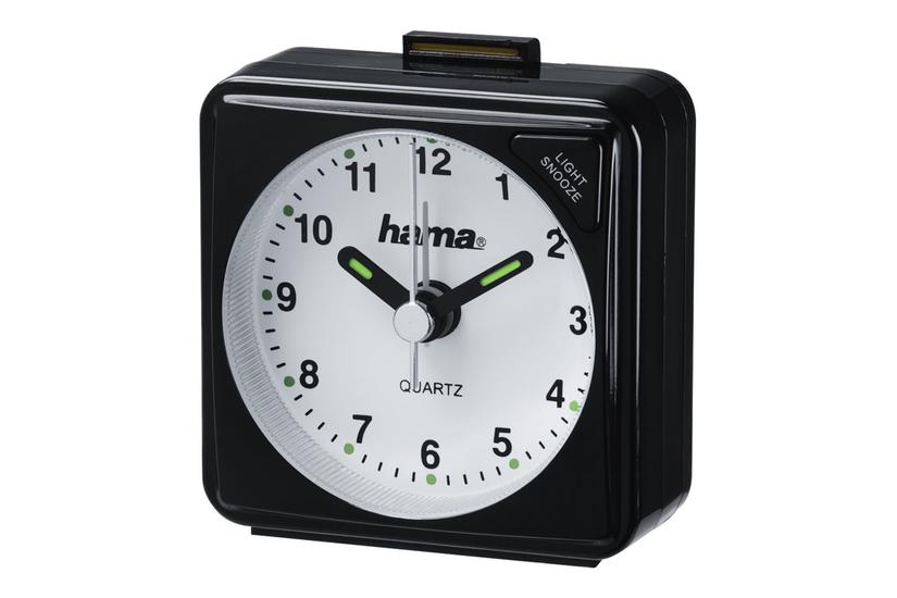 Hama A50 Travel Alarmur Kvadratisk Kvarts Desktop Sort