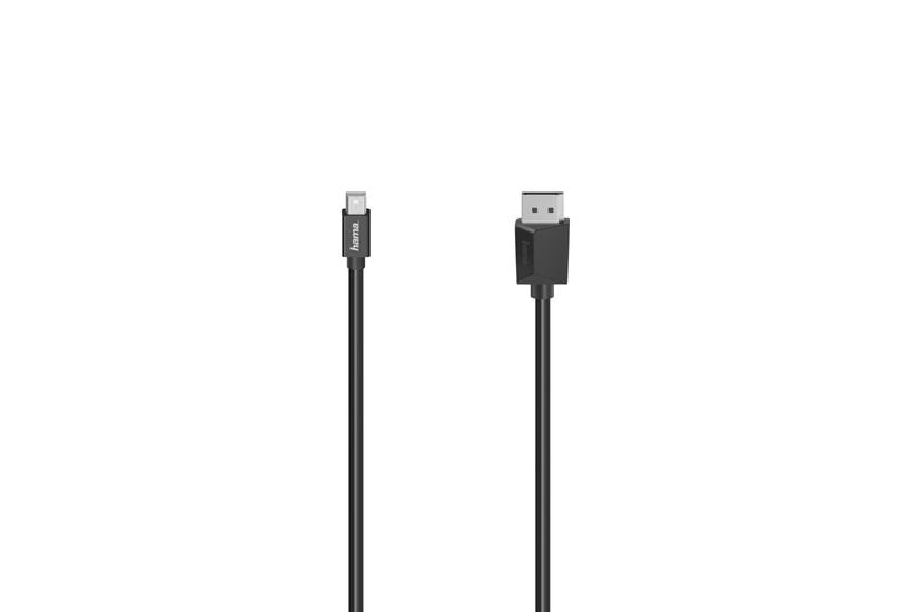 Hama 00200710 Displayport Kabel Mini Displayport Sort