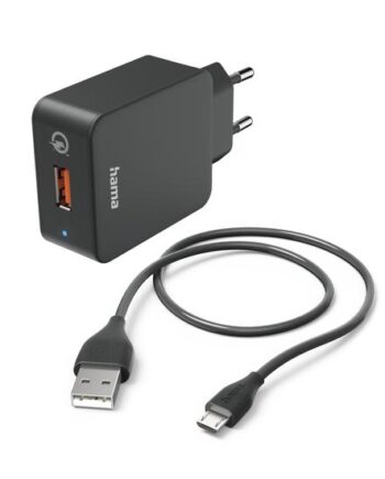 Hama 00201621 Oplader Til Mobil Enhed Smartphone  Tablet Sort Vekselstrøm Hurtig Opladning Indendørs