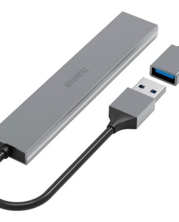 Hama Prime Line Hub Ultra Slank   Porte Med Usb-  Adapter