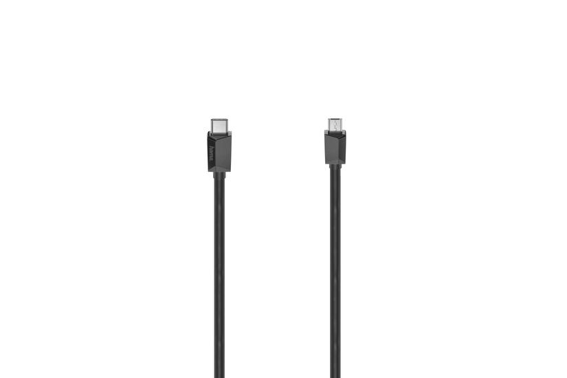 Hama 00200644 Usb-kabel Usb 75 Usb Micro-usb Sort