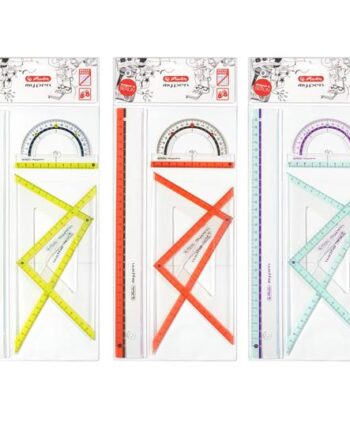 Herlitz Geometrieset 4tlg  Lineal Winkelmesser 2xgeodreieck