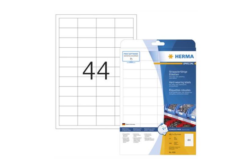 Herma Etik Strapazierf A4 Weiã 48 3x25 Mm Wfest 440 St