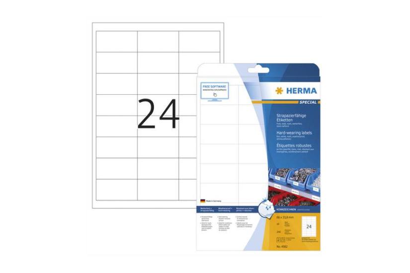 Herma Etik Strapazierf A4 Weiã 66 0x33 Mm Wfest 240 St