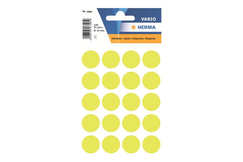 Herma Etiketter 100 Etikette 19 Mm Rund