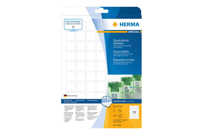 Herma Etiketter Mat 1750 Etikette 24 24 Mm