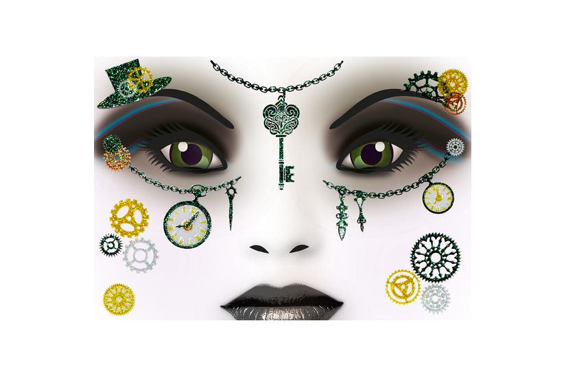 Herma Face Art Sticker Steampunk Amelia
