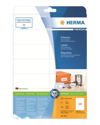 Herma Premium Laminerede Etiketter Mat 350 Etikette    105   42   Mm