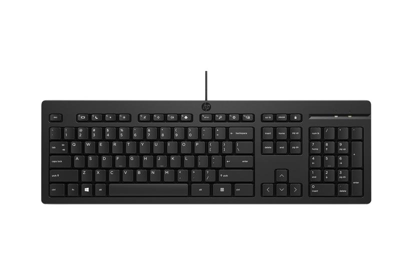 Hp 125 G2 Tastatur 100 Full Size Qwerty Internationalt Engelsk Sort Indgangsudstyr