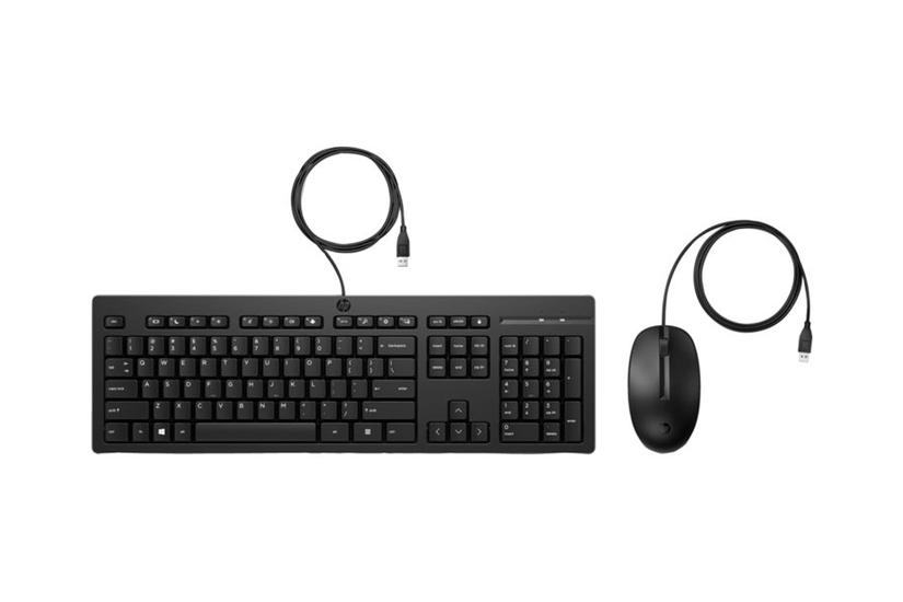 Hp 225 Sæt Med Mus Og Tastatur Ambidextrous -zoners Layout Standard Tastetryk Full Size Qwerty Pan Nordic Sort Indgangsudstyr