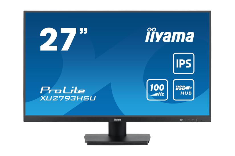 Iiyama Prolite Xu2793hsu-b6 Skærm Led Baglys 27 Ips 1ms Full Hd 1920x1080 Ved 100hz