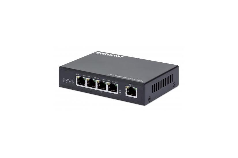 Intellinet 561617 Netværk Forlænger Netværkssender Sort 10 100 1000 Mbit