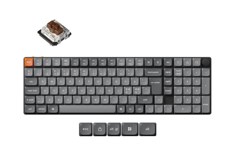 Keychron K17 Max Tastatur Qmk Custom Mechanical 96 Qwerty Nordisk Indgangsudstyr