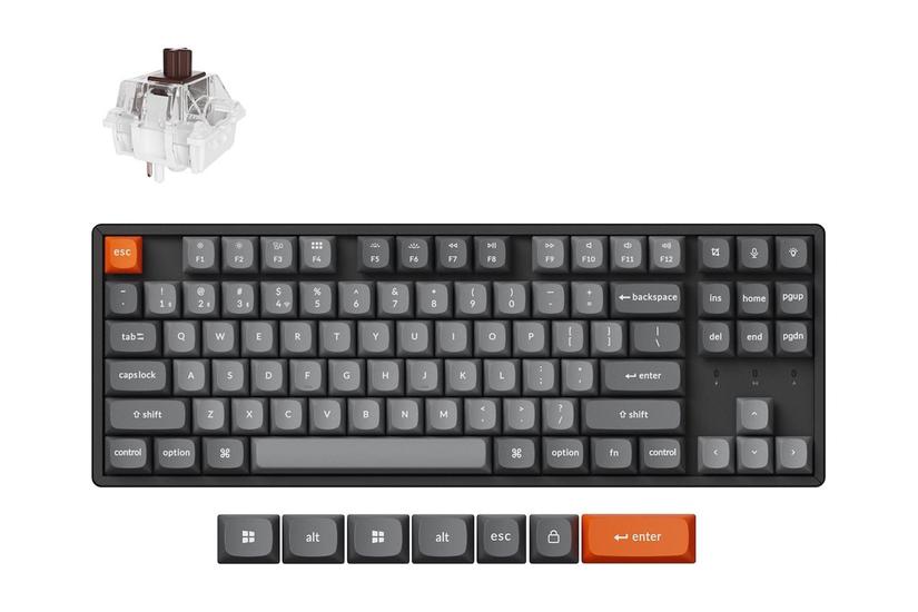 Keychron K8 Max Tastatur Qmk Mechanical 80 Tkl Qwerty Nordisk Indgangsudstyr