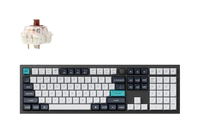 Keychron Q6 Max Tastatur Qmk Via Fuldt Samlet Knap Mekanisk 100 Full Size Carbon-sort Indgangsudstyr