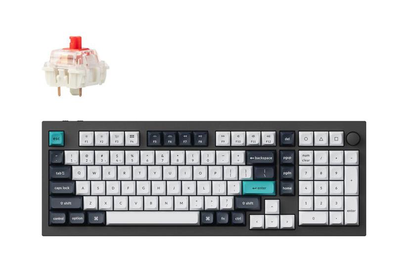 Keychron Q5 Max Tastatur Qmk Via Tilpasset Mekanisk Fuldt Samlet Knap Carbon-sort Indgangsudstyr