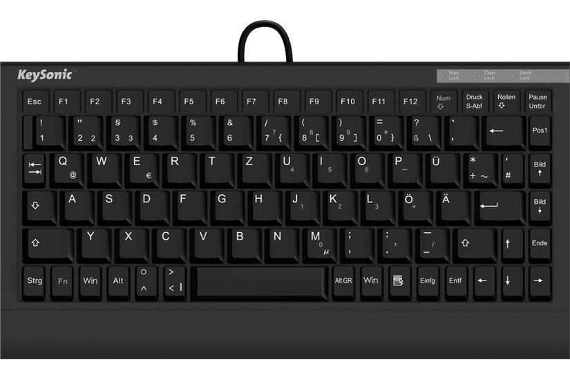 Keysonic Ack-595c Tastatur Kontor Usb Qwertz Tysk Sort