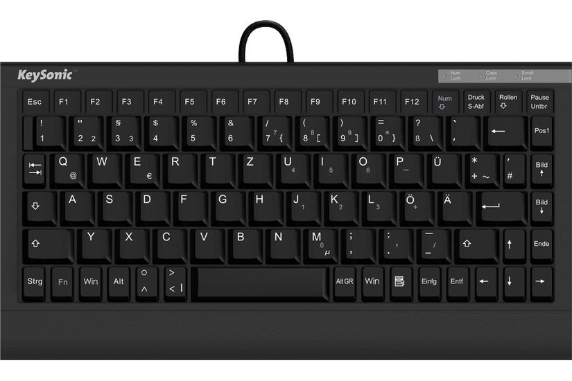 Keysonic Ack-595c Tastatur Hjem Usb Qwerty Us Engelsk Sort