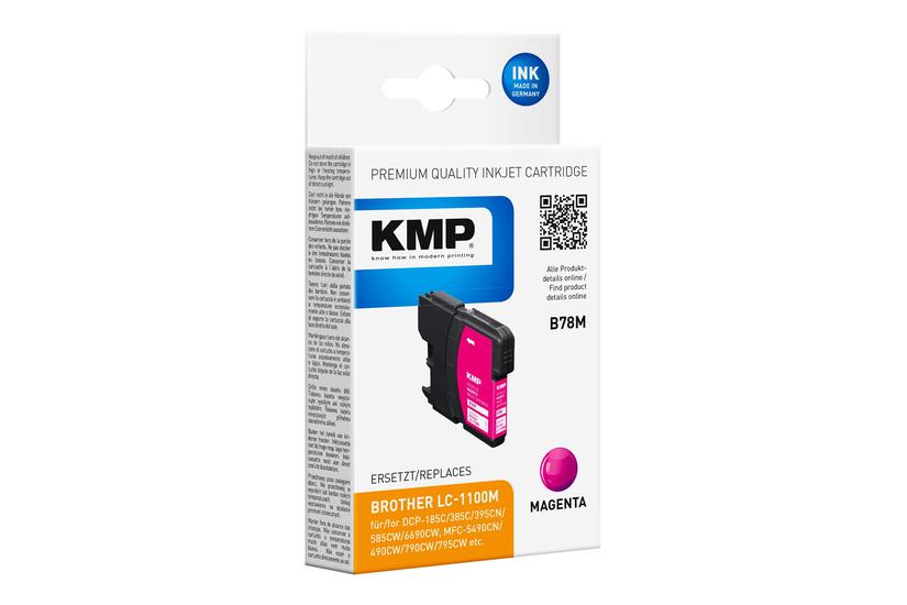 Kmp B78m Magenta Kompatibel Blækpatron Alternativ Til: Brother Lc1100m