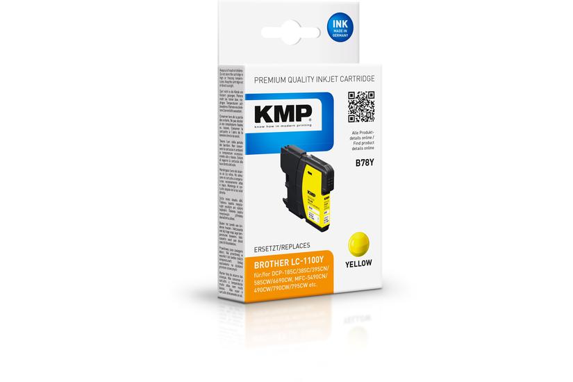 Kmp B78y Gul Kompatibel Blækpatron Alternativ Til: Brother Lc1100y
