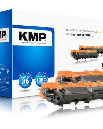 Kmp Doublepack  -t57d   Pakker Sort Kompatibel Tonerpatron  Alternativ Til: Brother Tn242bk