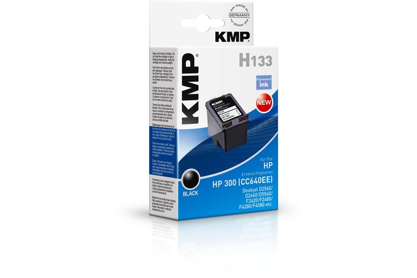 Kmp H133 Sort Kompatibel Blækpatron Alternativ Til: Hp 300 Hp Cc640ee