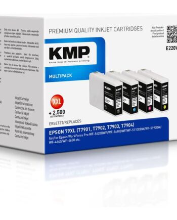 Kmp Multipack E220vx   Pakker Højtydende Sort  Gul  Cyan  Magenta Kompatibel Blækpatron  Alternativ Til: Epson 79