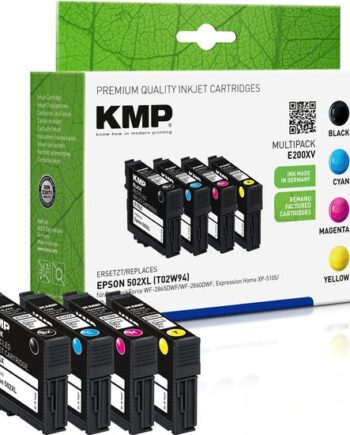 Kmp Multipack E196xv   Pakker Højtydende Sort  Cyan  Magenta Kompatibel Blækpatron  Alternativ Til: Epson T502