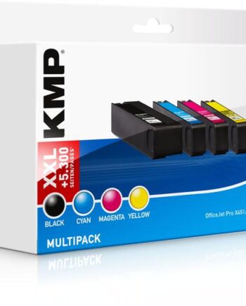 Kmp Multipack H117v   Pakker Højtydende Sort  Gul  Cyan  Magenta Kompatibel Blækpatron  Alternativ Til: Hp 970   Hp 971   Hp Cn625ae  Hp Cn626ae  Hp Cn627ae  Hp Cn628ae