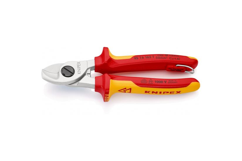Knipex 95 16 165 Kabelschere Geeignet Für Abisoliertechnik Alu- Und Kupferkabel Ein- Und Mehrdrähtig 15 Mm 50 Mm