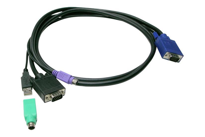 Levelone Acc-3202 Kabelsæt Til Tastatur Video Mus Kvm Hd-15 Vga Til Hd-15 Vga Ps Usb
