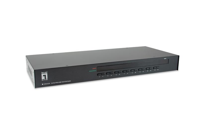 Levelone Kvm-3216 Kvm Switch Stativ-montering Sort