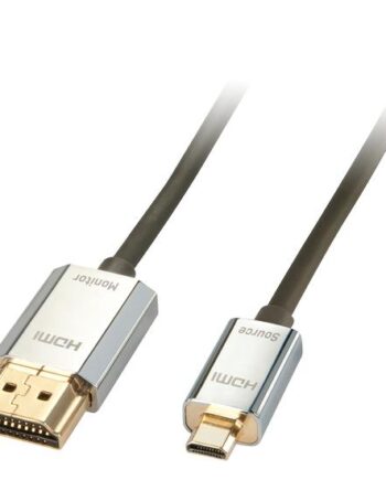 Lindy 41678 Hdmi-kabel     Hdmi Type    Standard  Hdmi Type    Micro  Sort  Krom  Guld