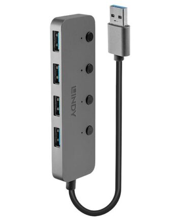Lindy 43309 Interface Hub Usb     Gen        Gen    Type-    Mbit   Grå