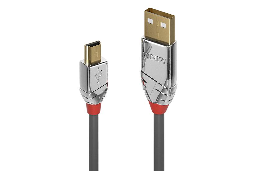 Lindy 36634 Usb-kabel Usb Usb Mini-usb Grå