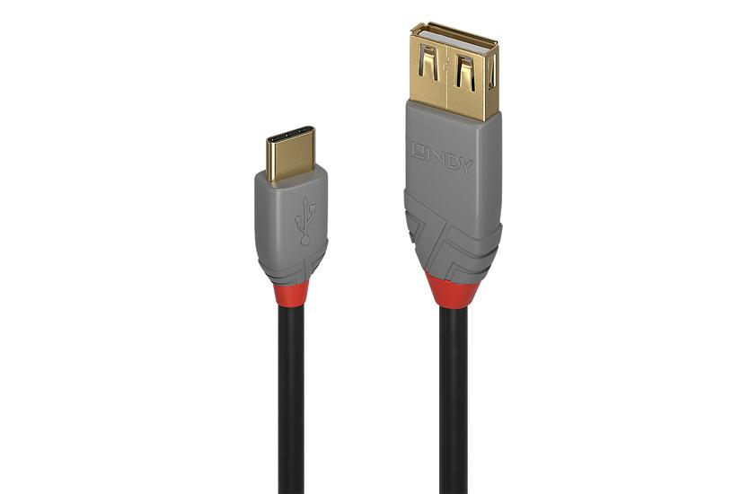 Lindy 36897 Usb-kabel Usb 15 Usb Usb Sort Grå