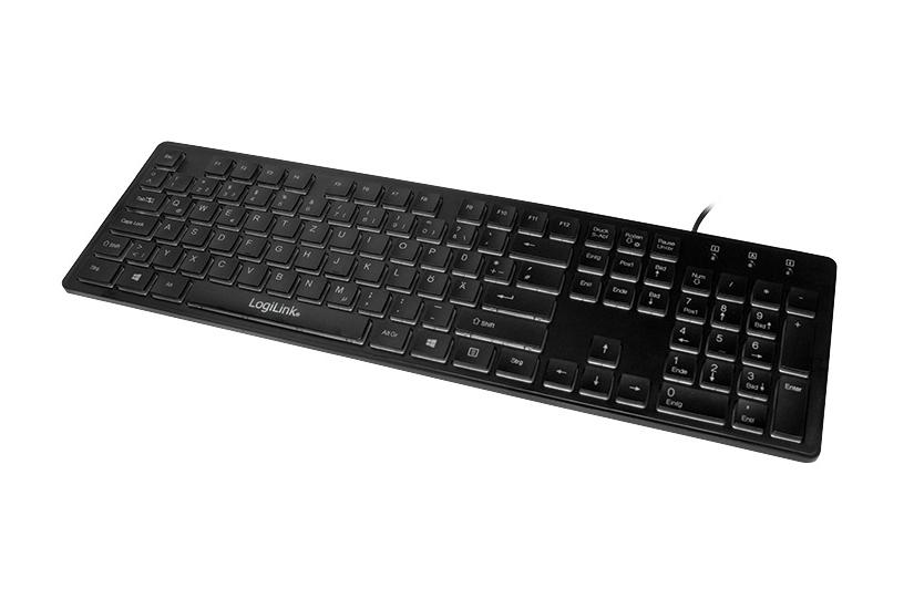 Logilink Id0138 Tastatur Universel Usb Tysk Sort